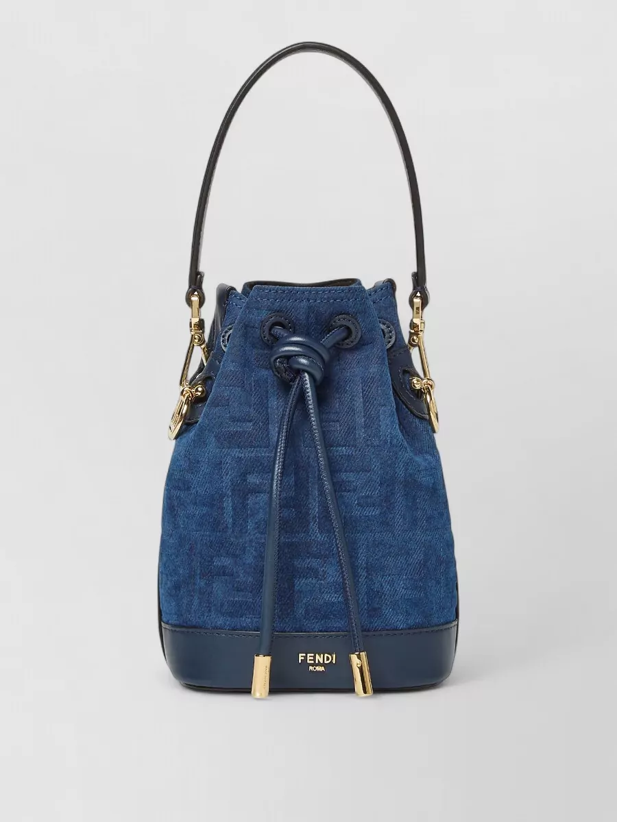 Fendi mon tresor mini denim bucket bag