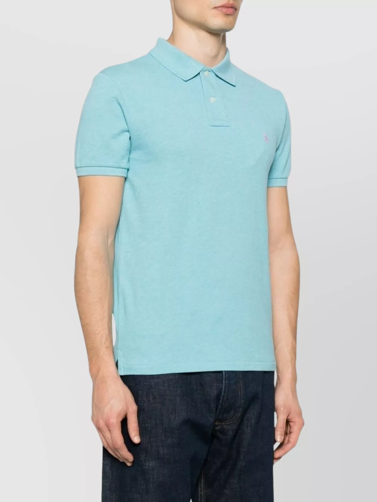 Ralph Lauren Logo Polo Shirt In Cotton Piqué