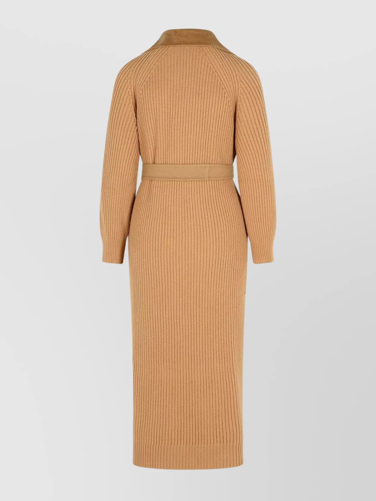 Max Mara Wrap Coat With Belt And Pockets In Brown