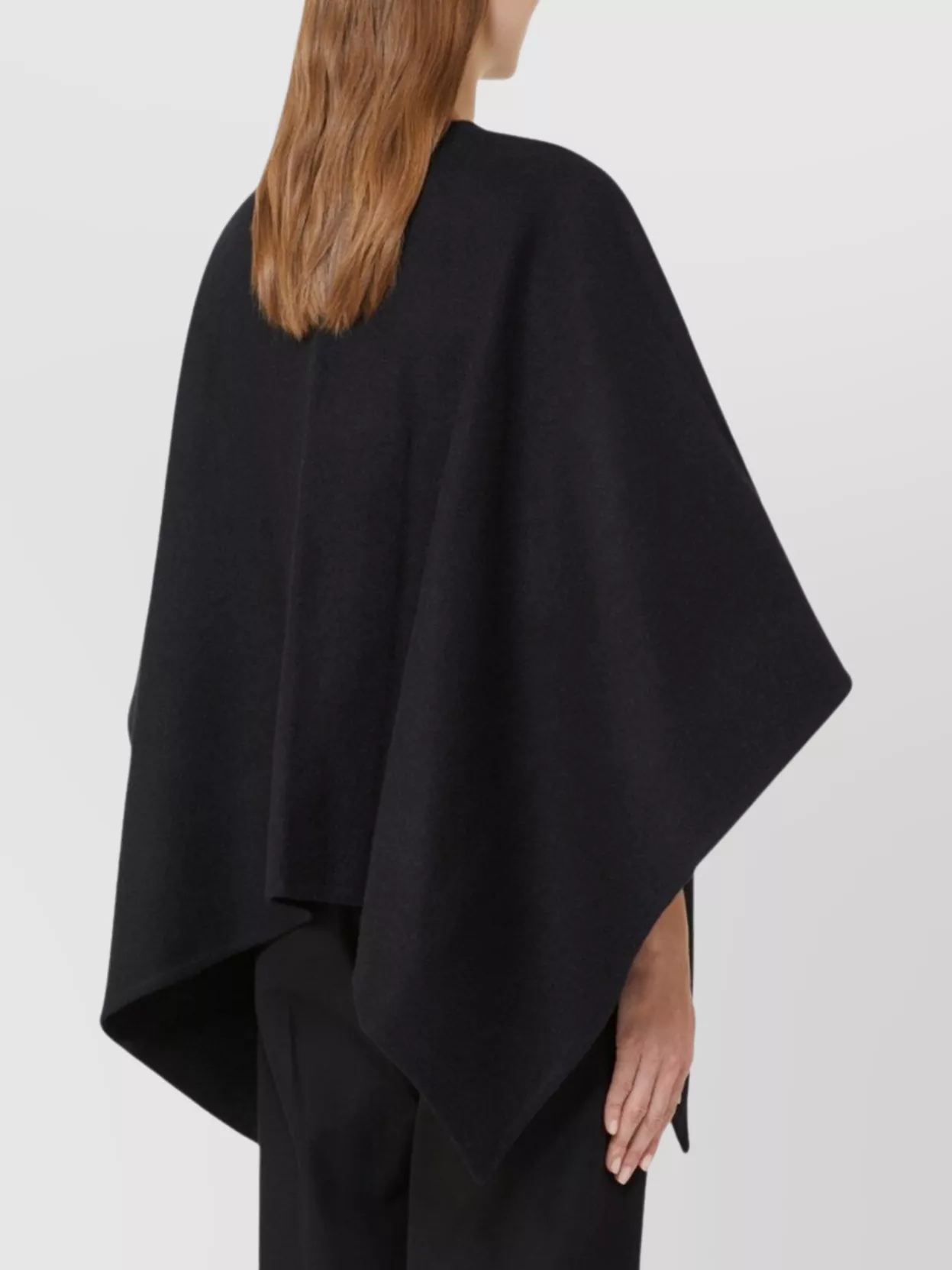 Max Mara Asymmetric Alpaca Wool Blend Cape Jacket