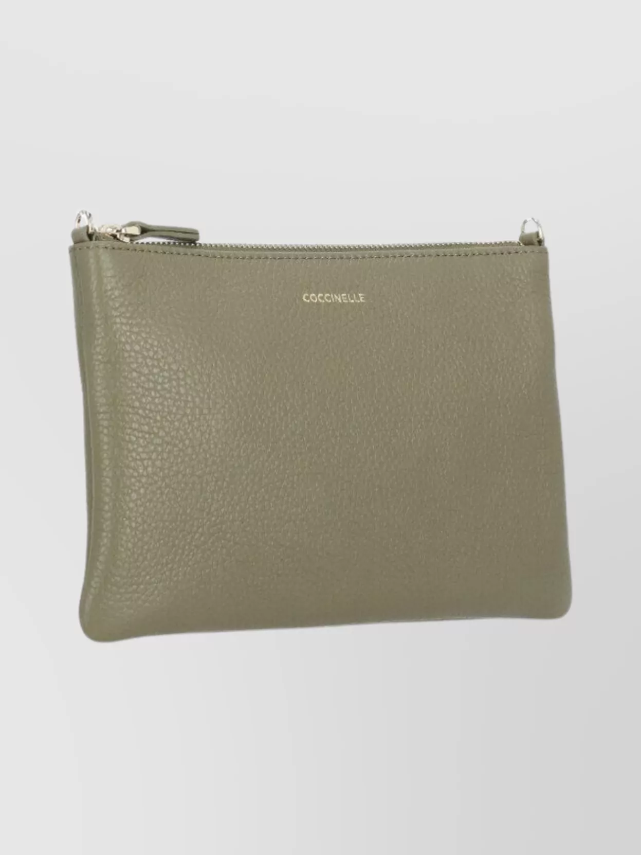 Coccinelle Textured Leather Clutch And Shoulder Strap