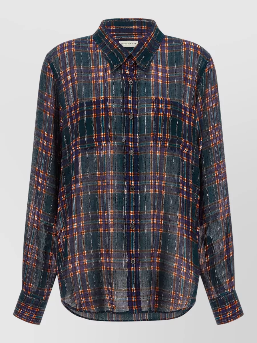Dries Van Noten Checked long-sleeve shirt
