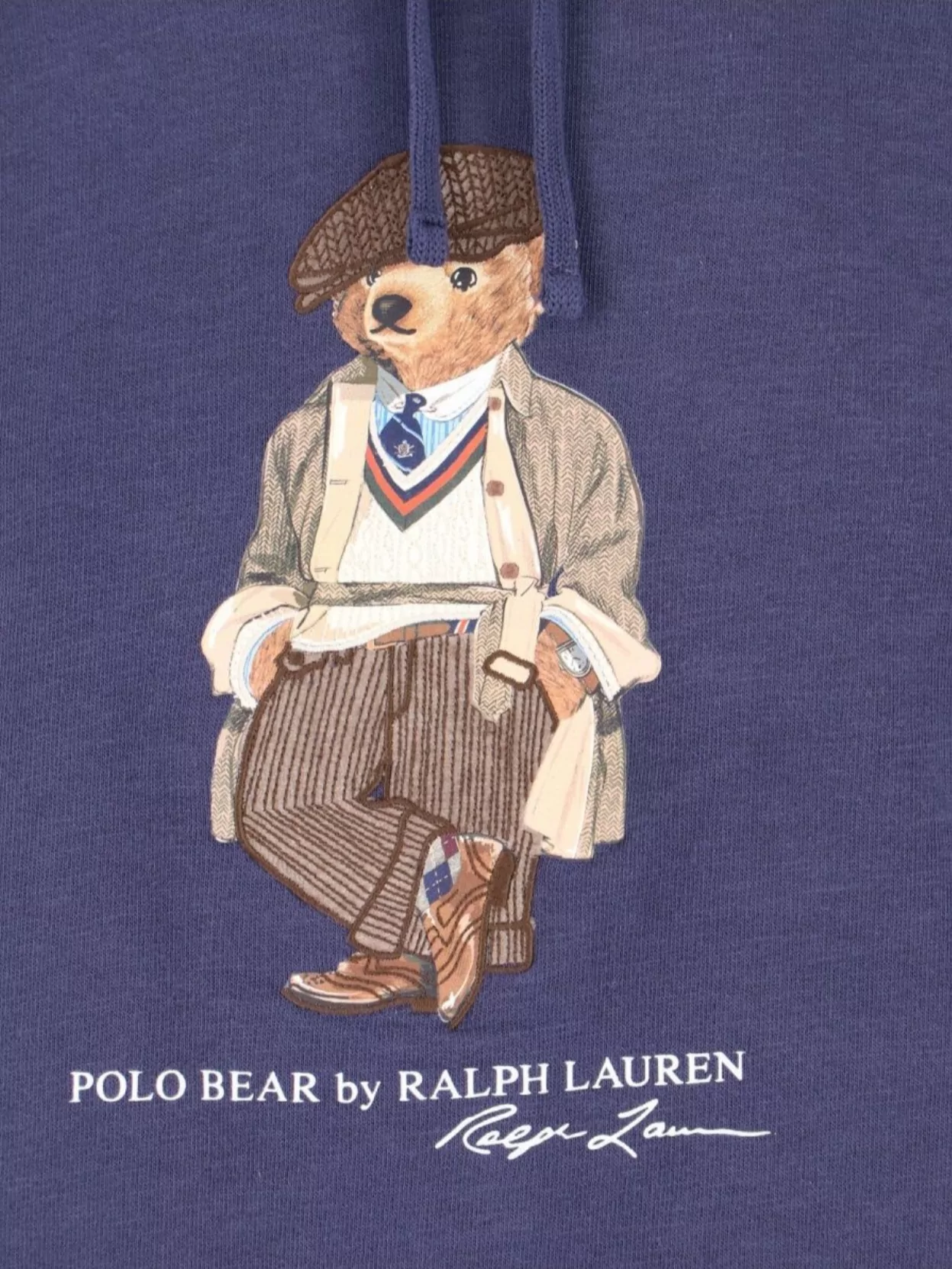 Polo Ralph Lauren Hooded Sweatshirt With Graphic Print And Pocket In Blue