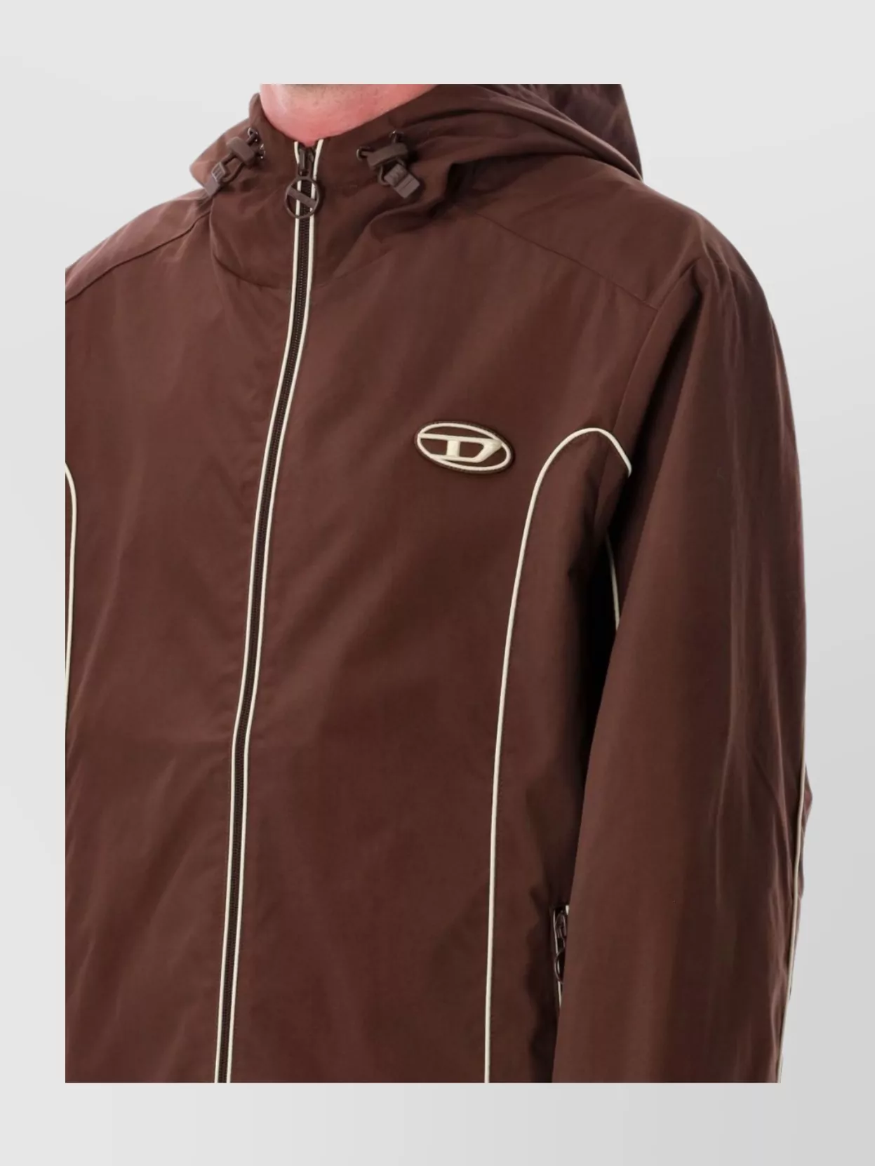 Diesel Piping Contrast Hooded Jacket Side Pockets