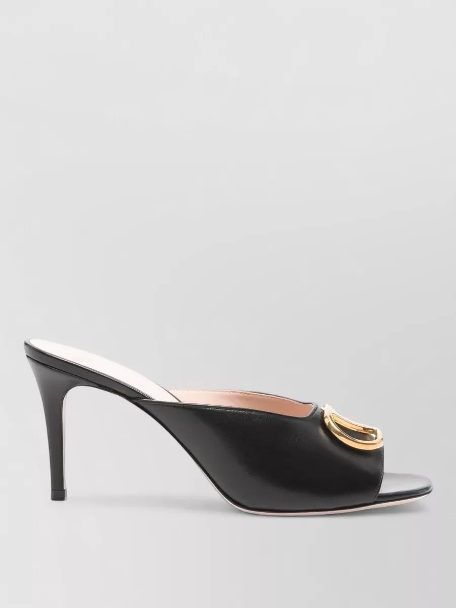 Valentino Garavani Leather Open-Toe Mules