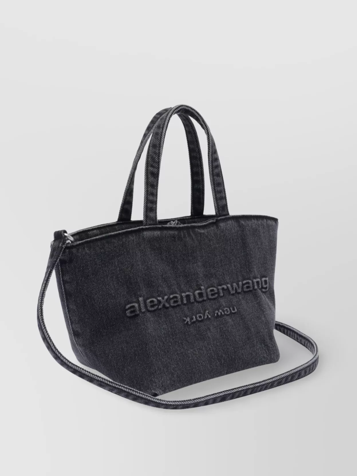 Alexander Wang Vintage Denim Tote Bag With Adjustable Strap