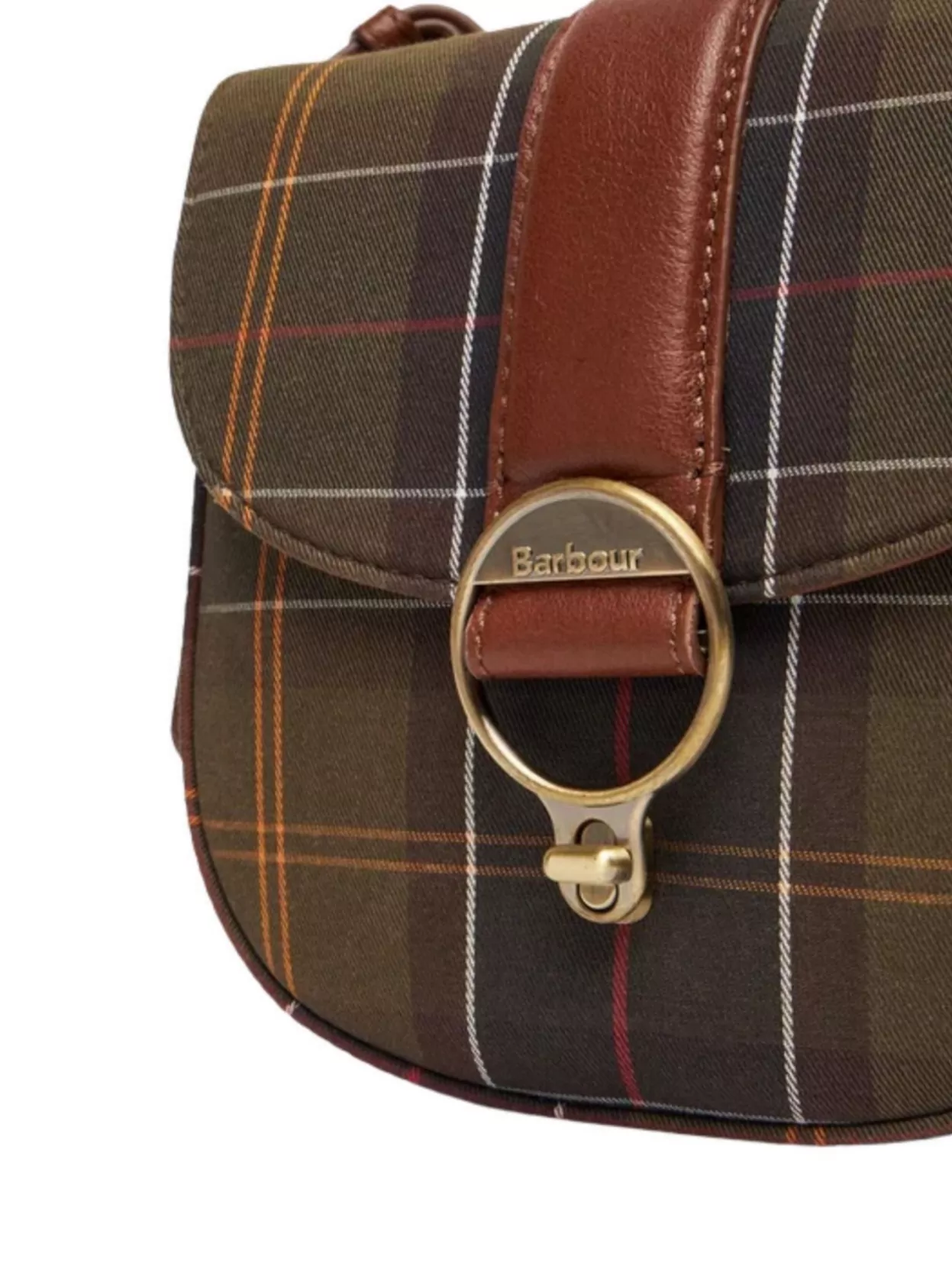 Barbour Rectangular Plaid Shoulder Bag With Adjustable Strap