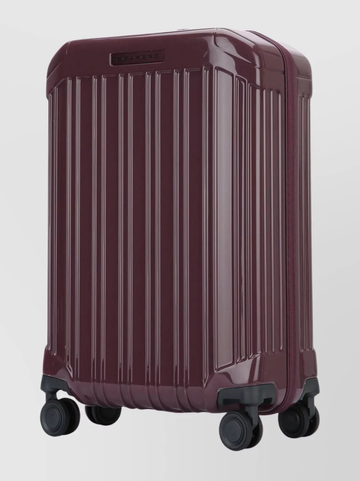 Piquadro Four Wheel Hard Shell Travel Trolley In Burgundy