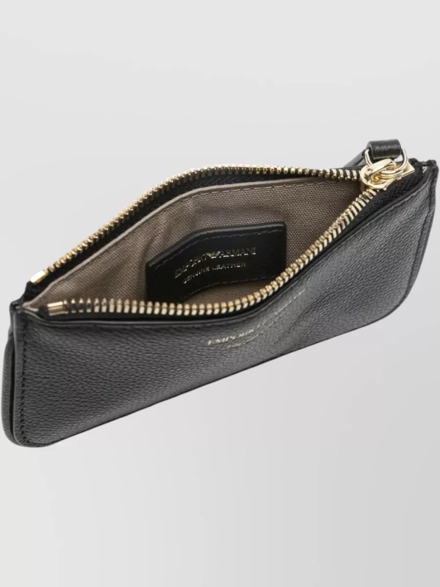 Emporio Armani Leather Zip Cardholder