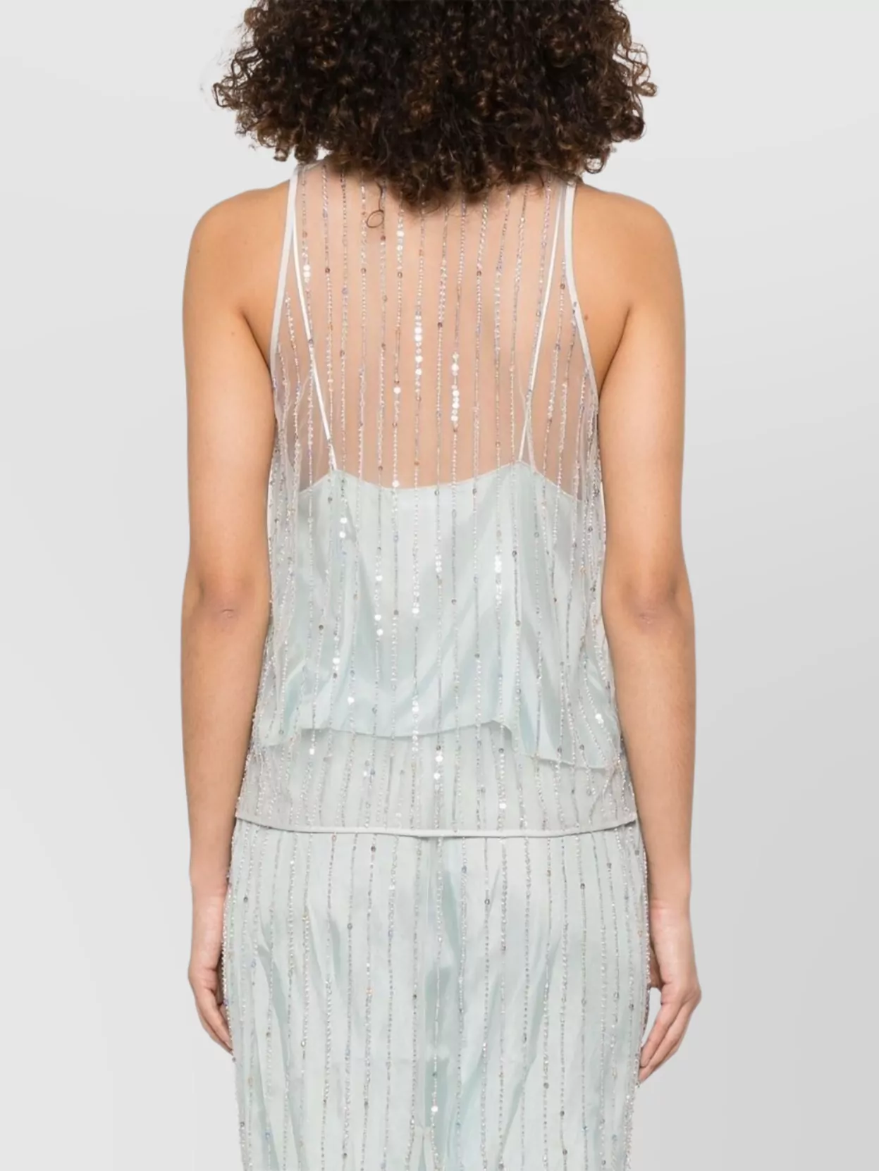 Shop Forte Forte Sequin Embellishments Embroidered Tulle Top