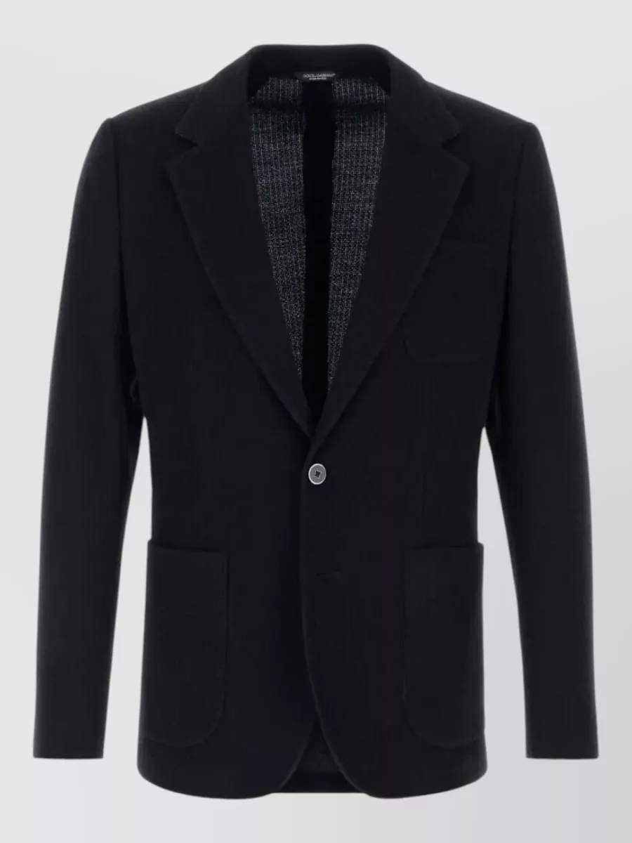 Dolce&Gabbana single-breasted jersey suit jacket