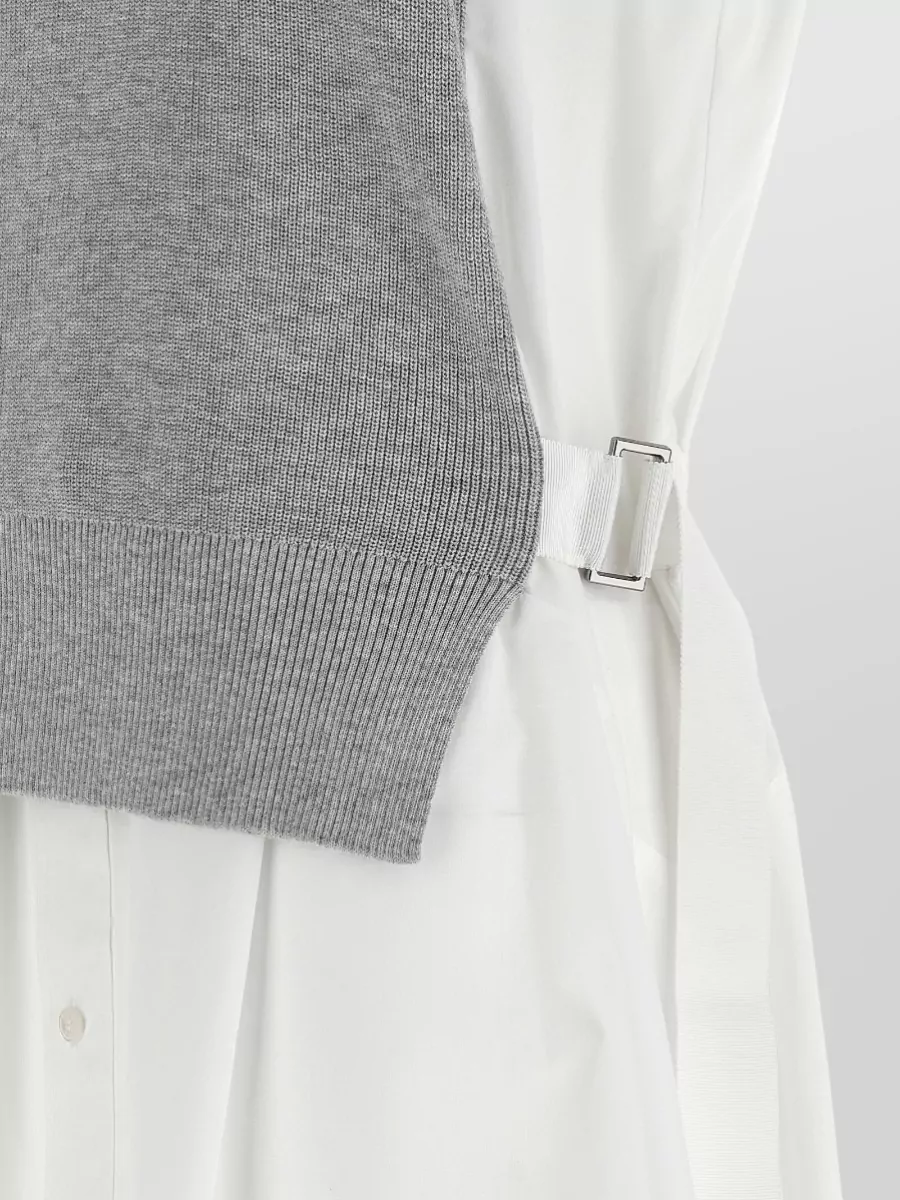 Sacai Hybrid Cotton Midi Dress