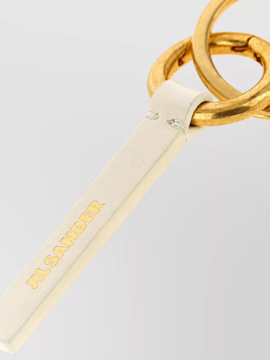 Jil Sander Leather Logo Keyring
