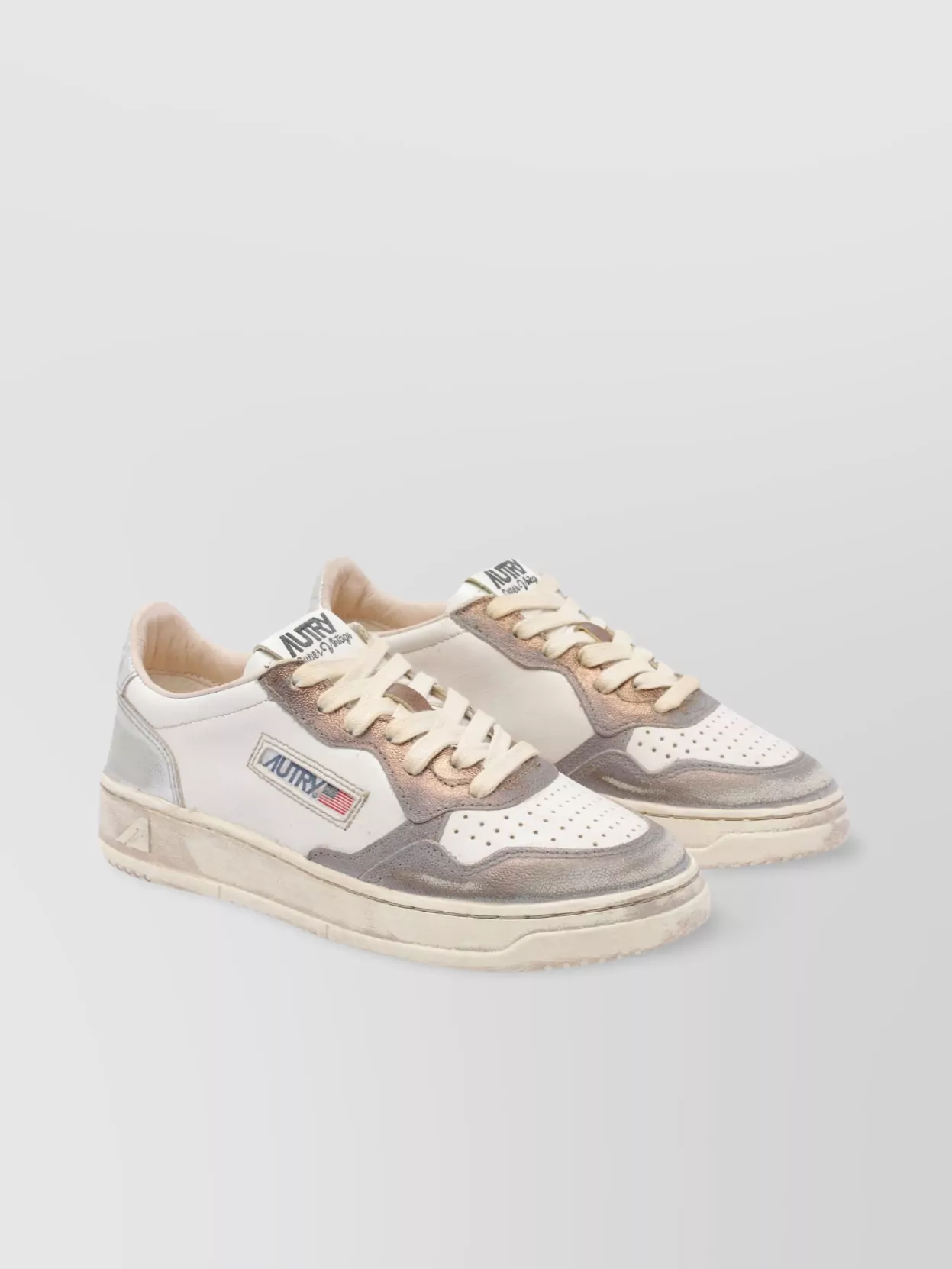 Autry Low Top Sneakers Metallic Accents