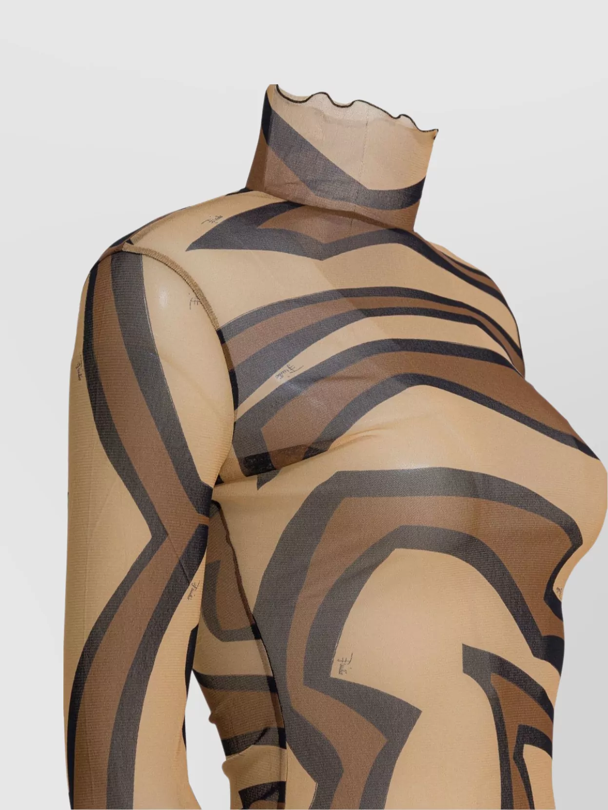 Pucci Tulle T-Shirt With Abstract Print Design