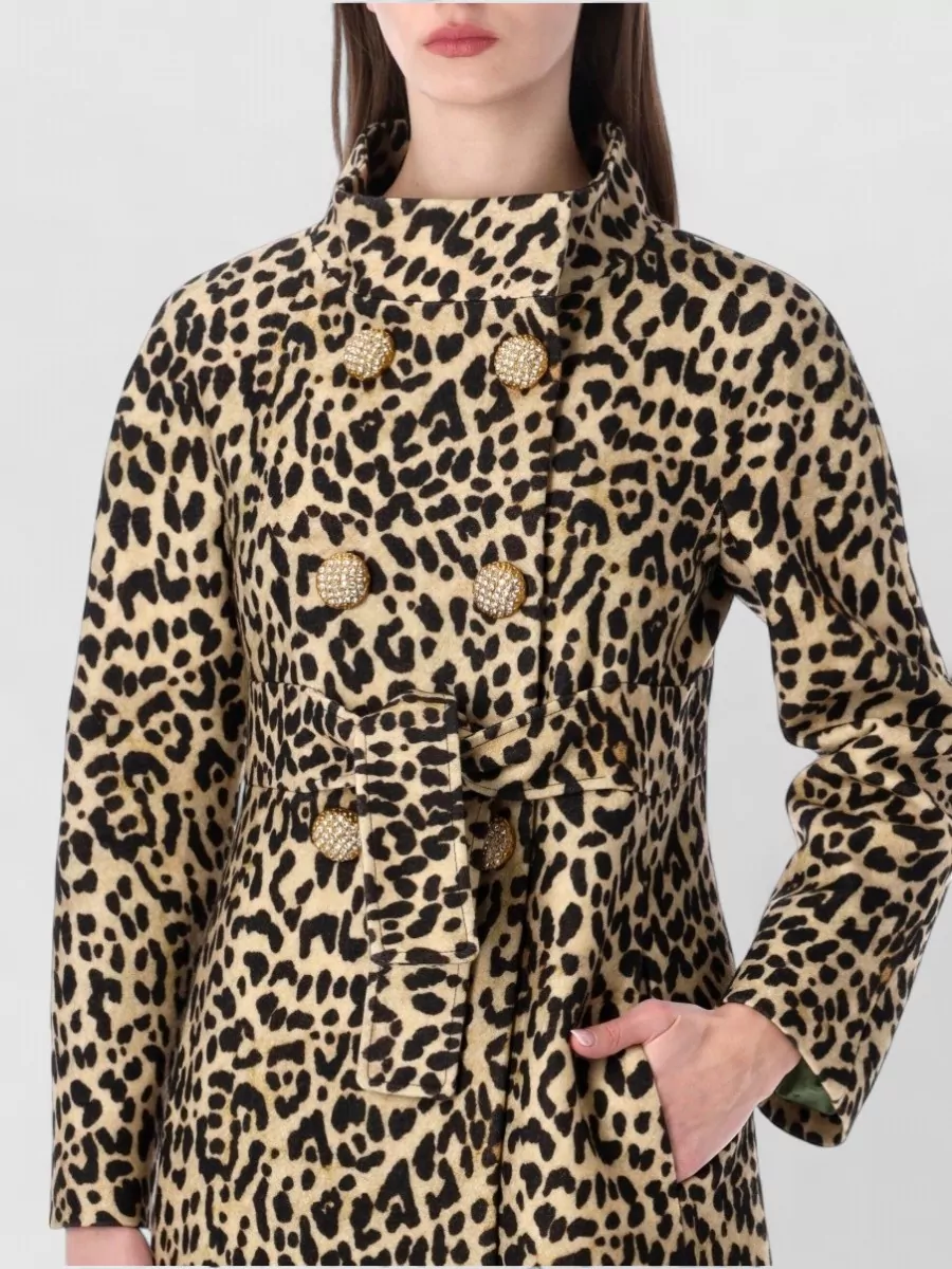 Valentino Garavani Animalier Double-Breasted Coat