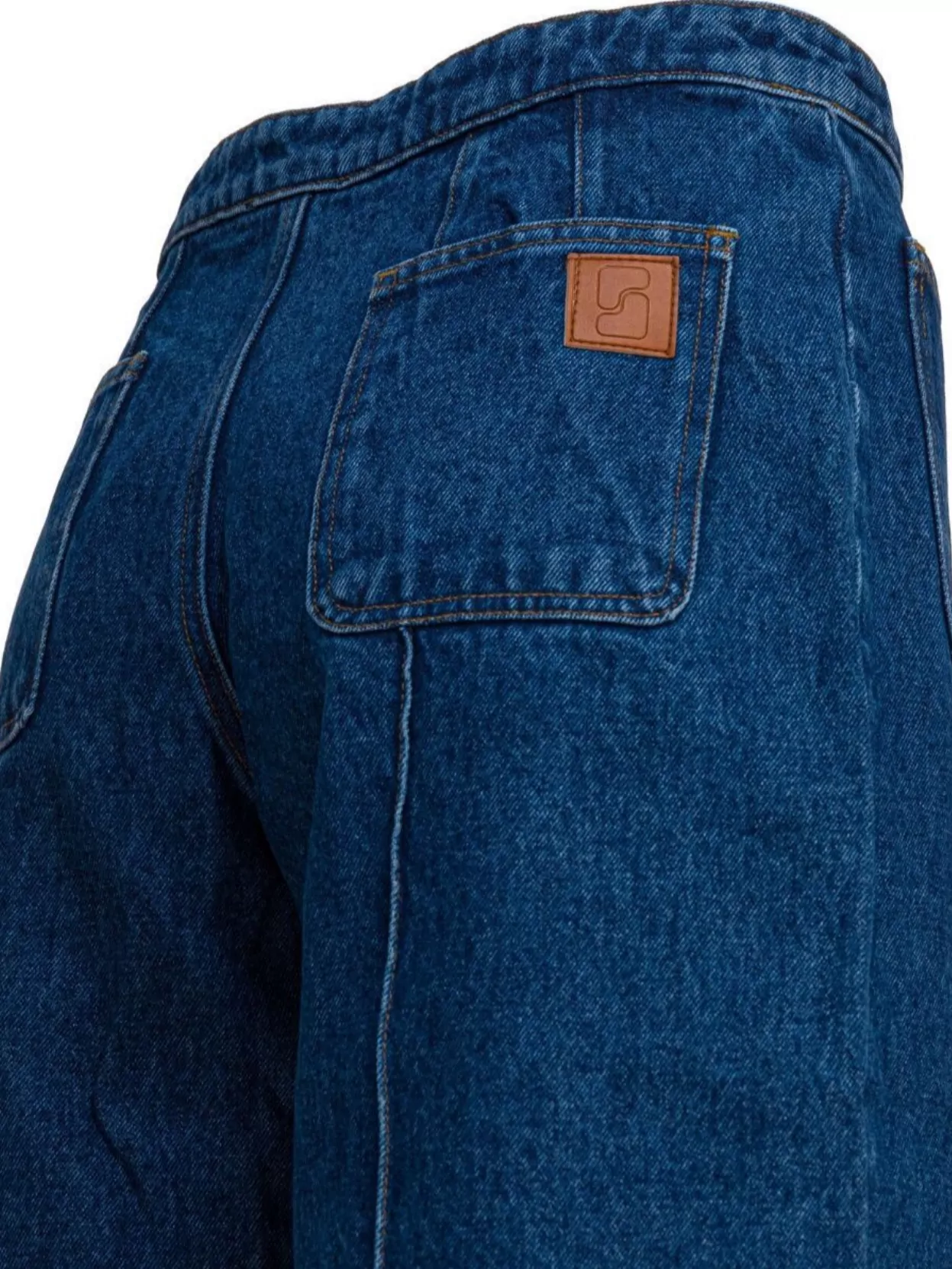 Soeur Wide-Leg Denim Trousers Back Pockets