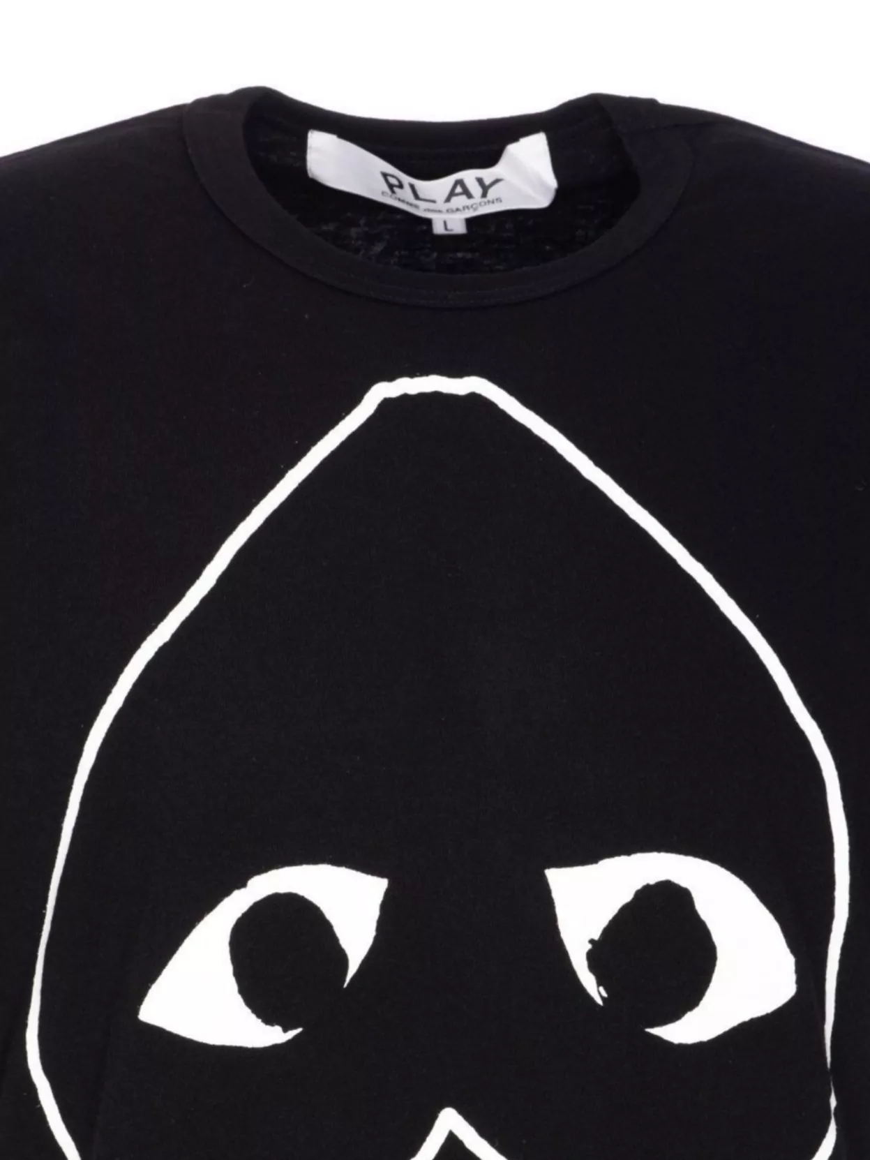 Comme Des Garçons Play Graphic Print Crewneck Short Sleeves T-shirt In Black