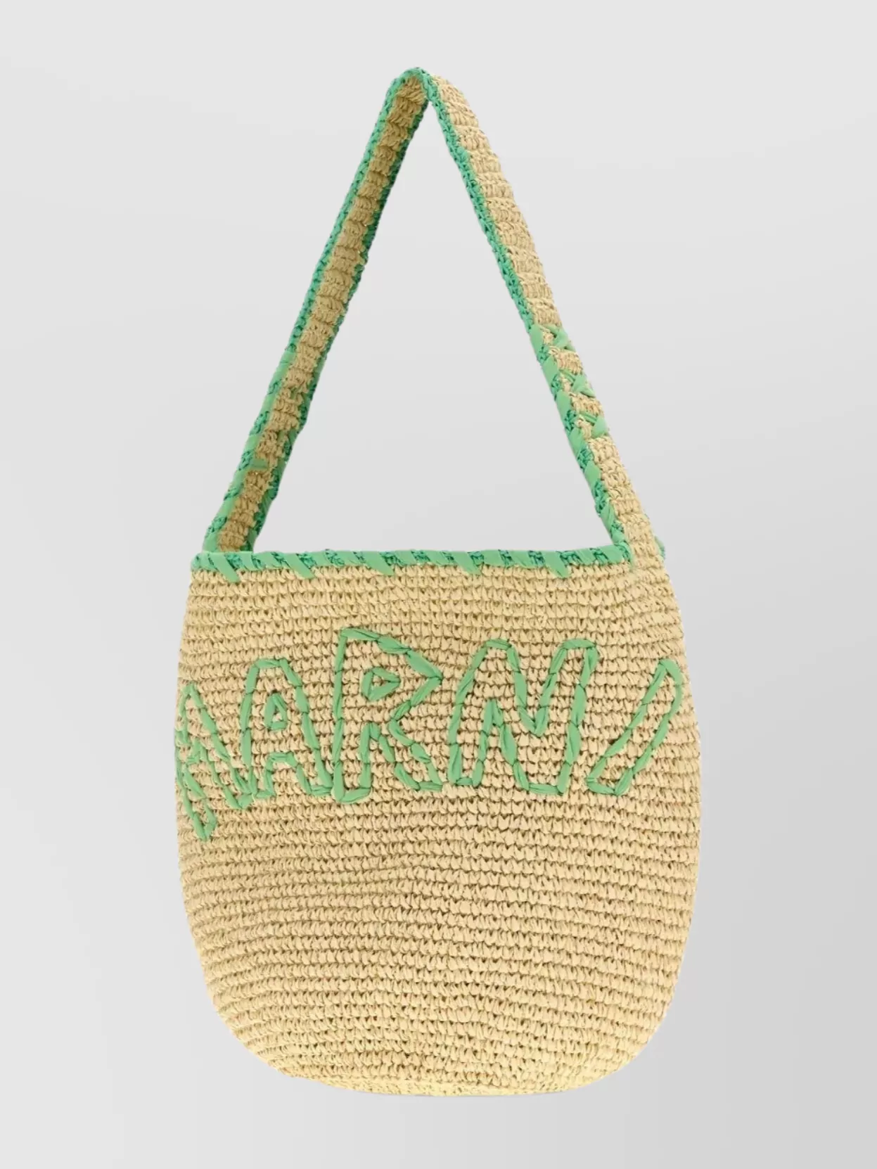 Marni Medium Curved Straw Tote Bag