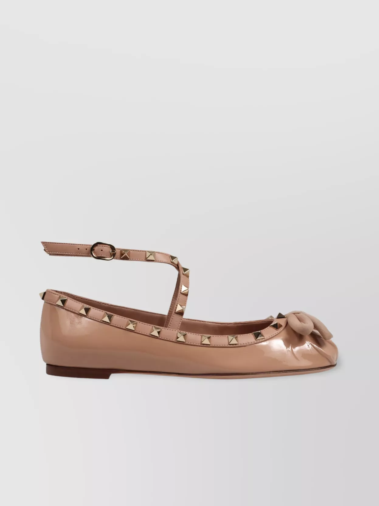 Valentino Rockstud Leather Ballet Flats