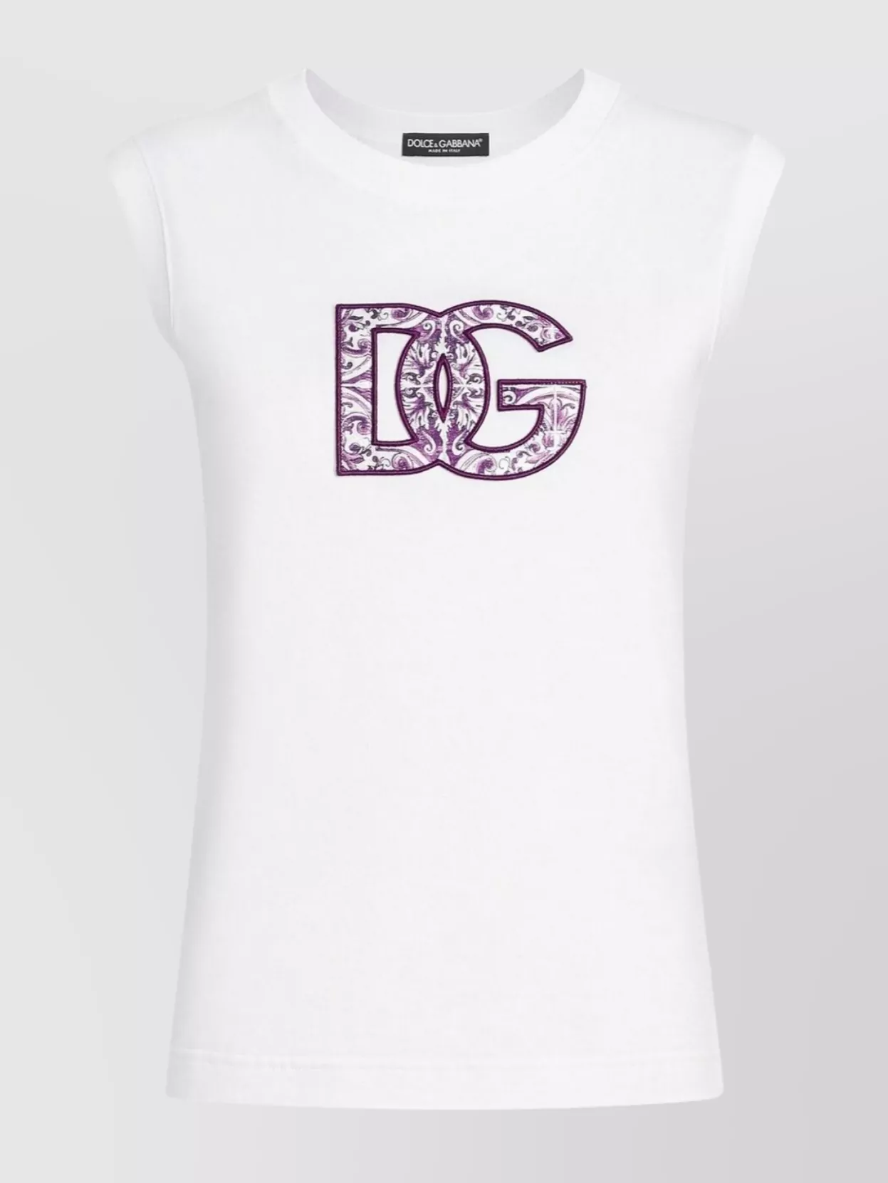 Dolce & Gabbana Cotton Logo T-shirt Cap Sleeves