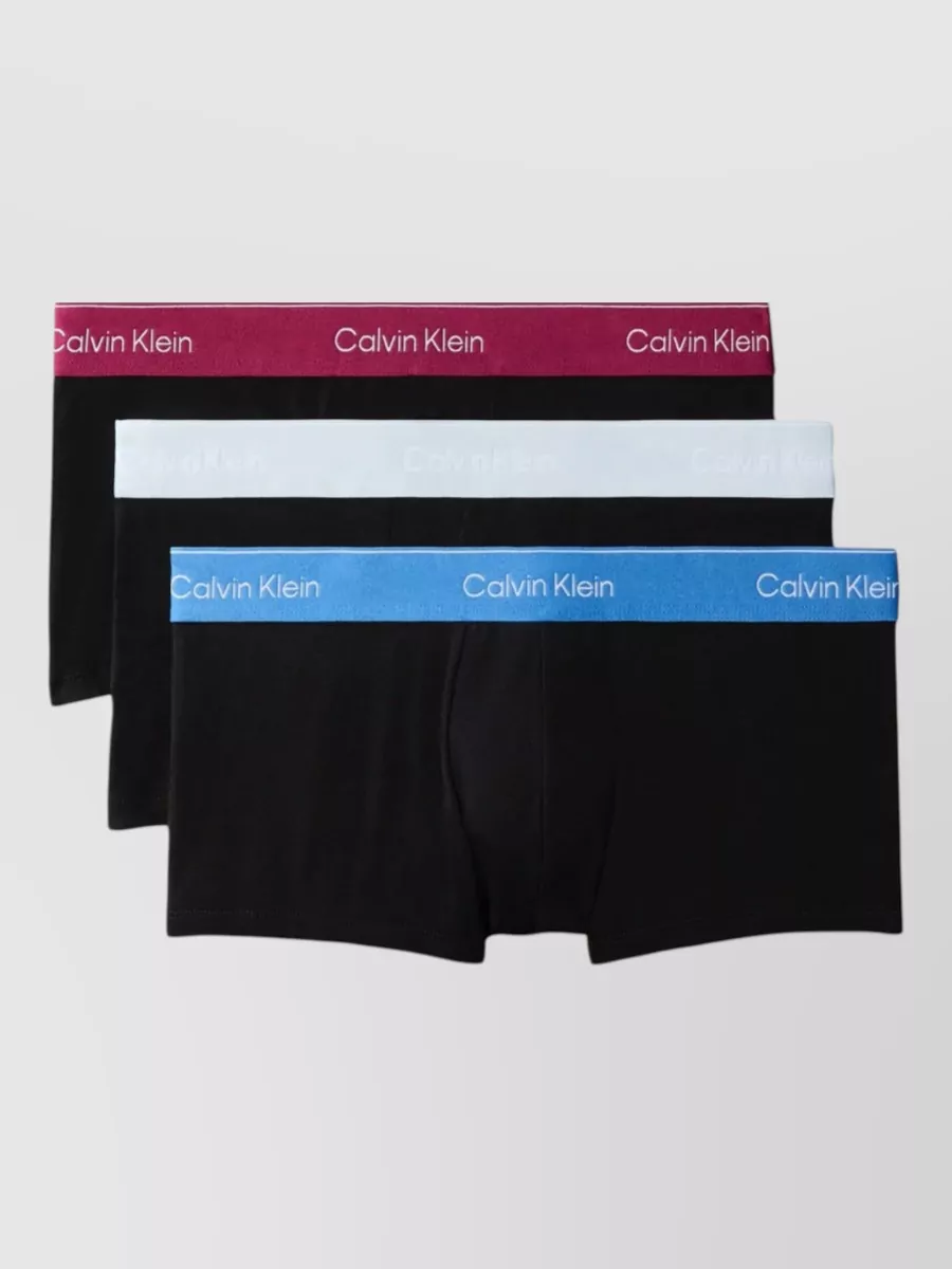 Calvin Klein Logo-waistband low-rise trunks set of three
