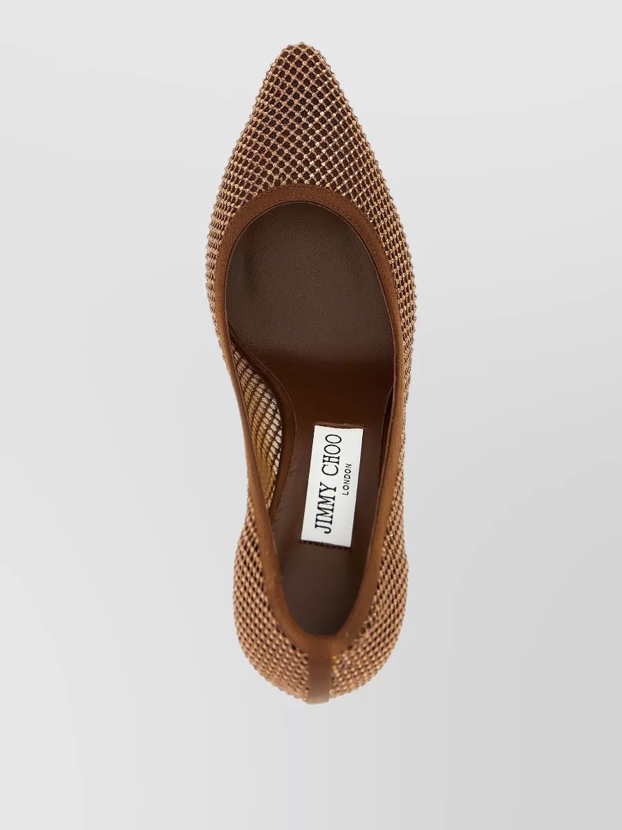 Jimmy Choo Romy Mesh Design Pointed Toe Pumps