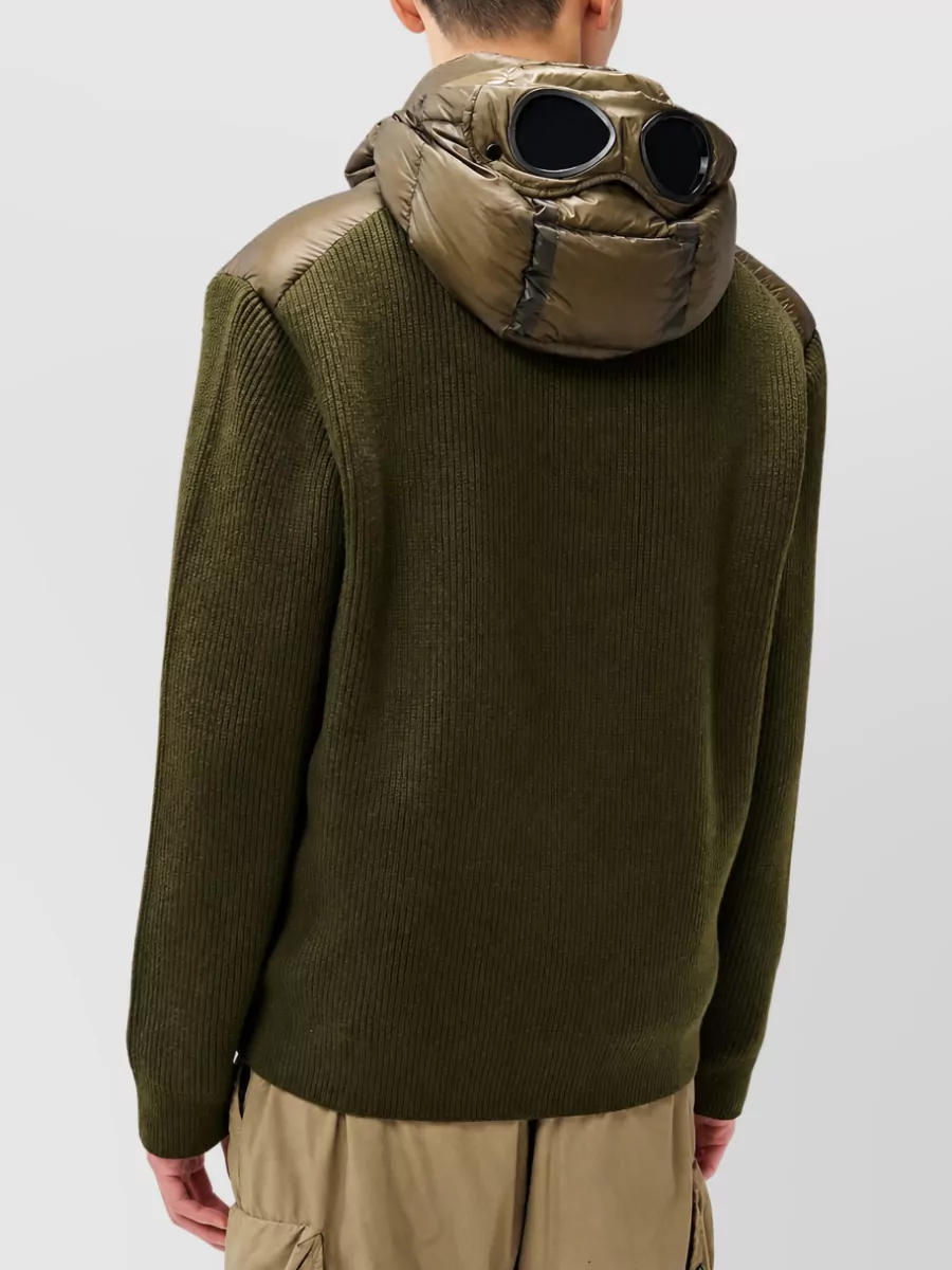 C.p. Company Wool Padded Down Hooded Coat