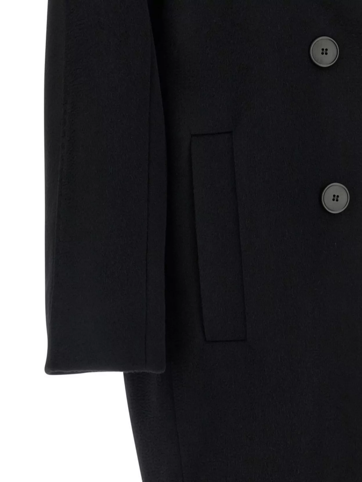 S Max Mara Double-Breasted Coat Featuring Side Pockets