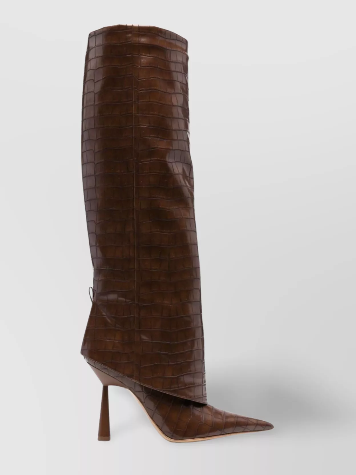 Gia Borghini Ros 31 Crocodile Effect Knee High Boots