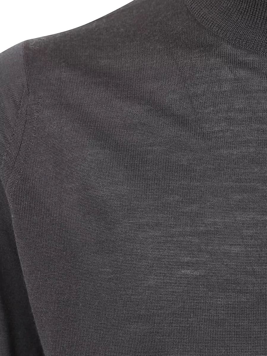 John Smedley Merino Wool Turtleneck Long-Sleeve Pullover