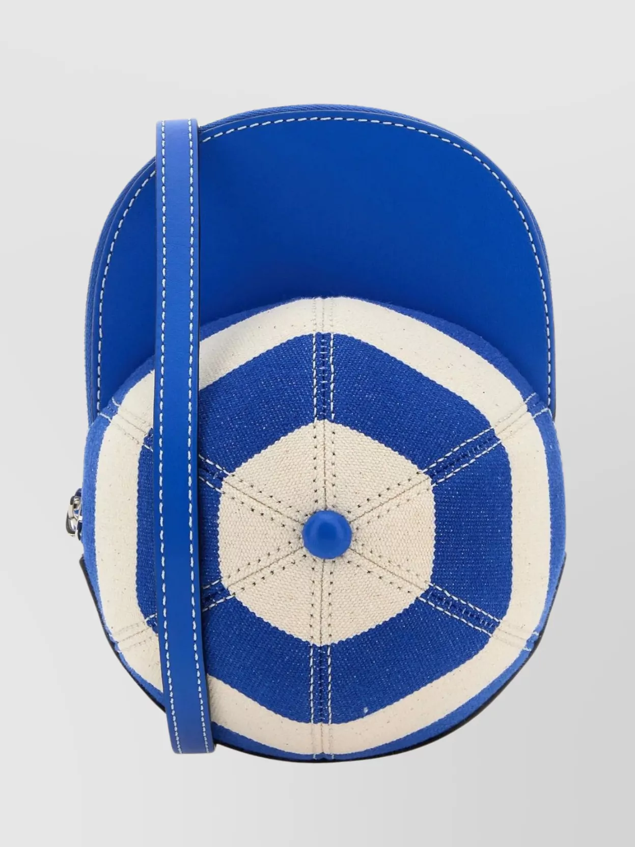 Shop Jw Anderson Canvas And Leather Striped Crossbody Bag In Blue