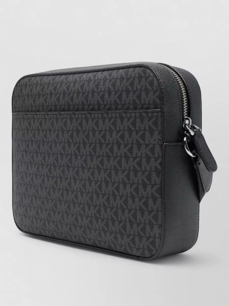 Michael Kors Shoulder Bag Textured Pattern Zip Pocket Strap