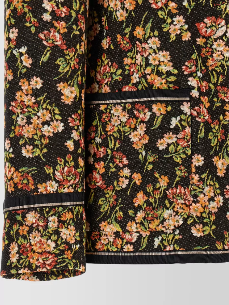 Dries Van Noten Floral-Jacquard Single-Breasted Blazer