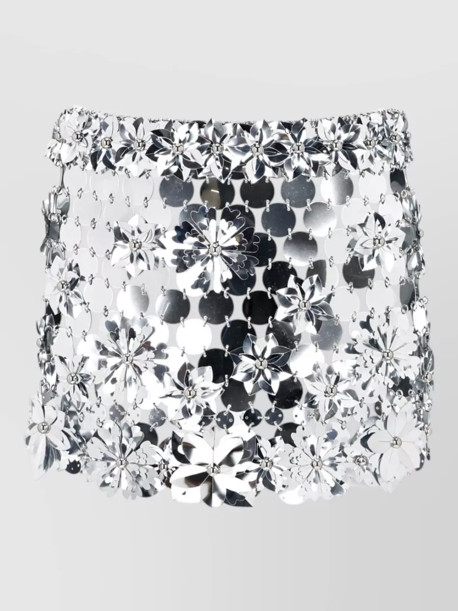 Paco Rabanne floral-print mini skirt