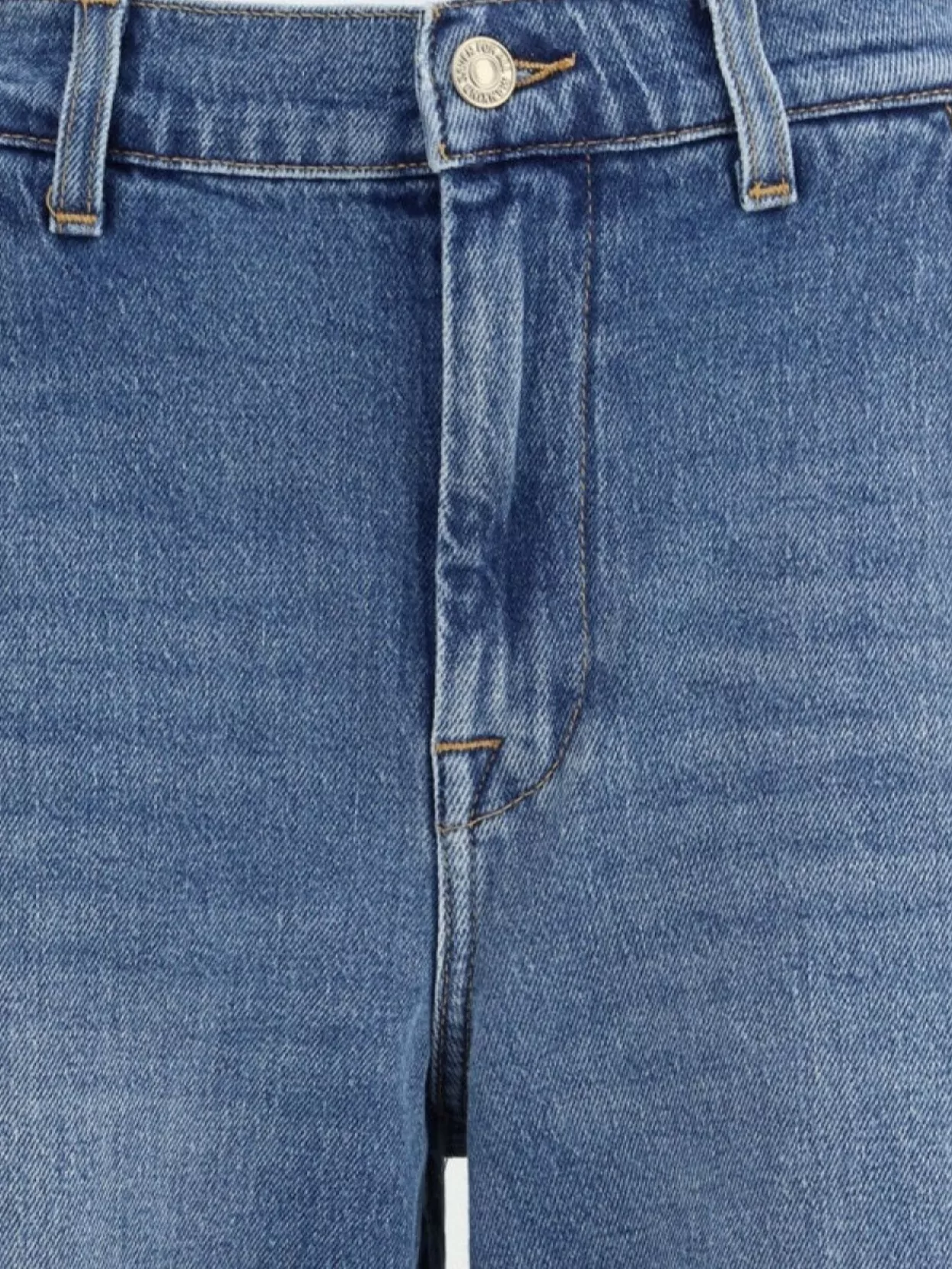 7 For All Mankind Wide Leg Mid-Rise Jeans With Contrast Stitching