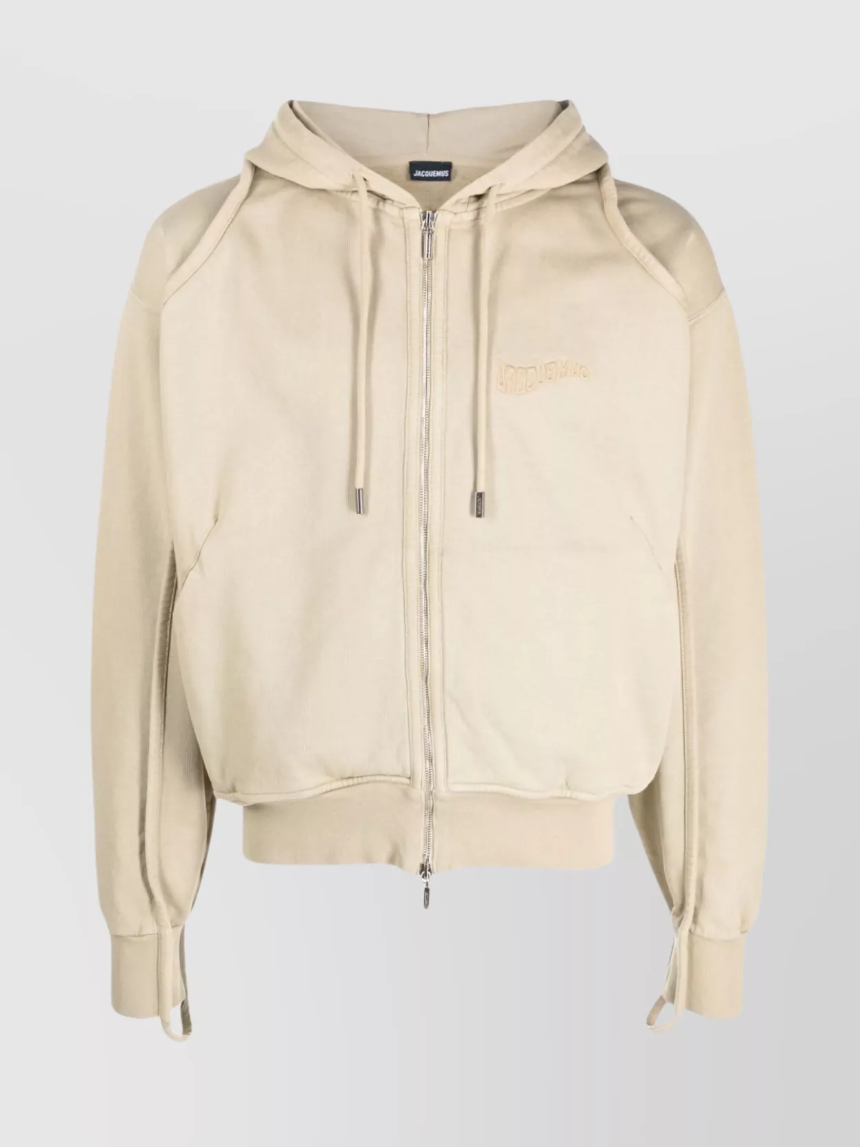 Shop Jacquemus Clay Organic Cotton Hooded Sweater In Cream
