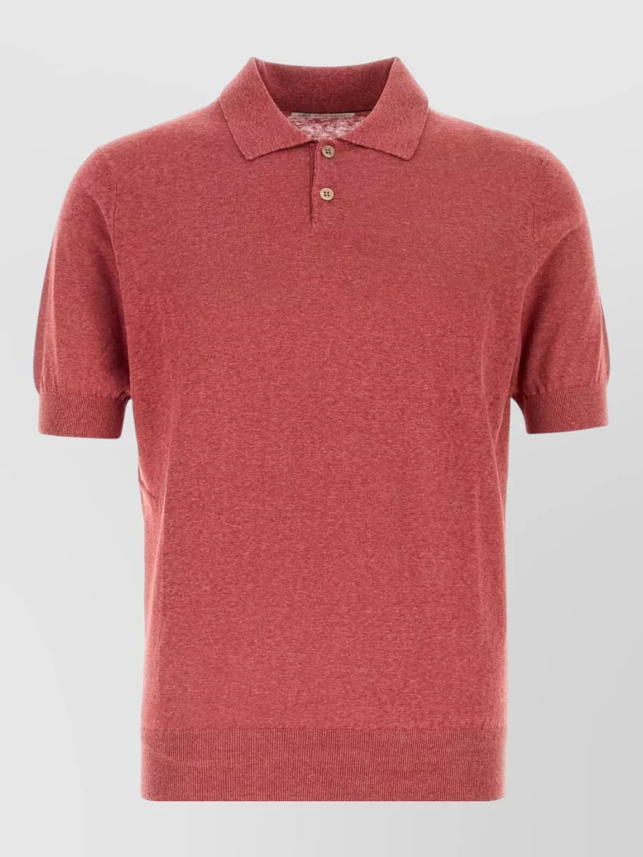 Brunello Cucinelli Linen silk polo shirt