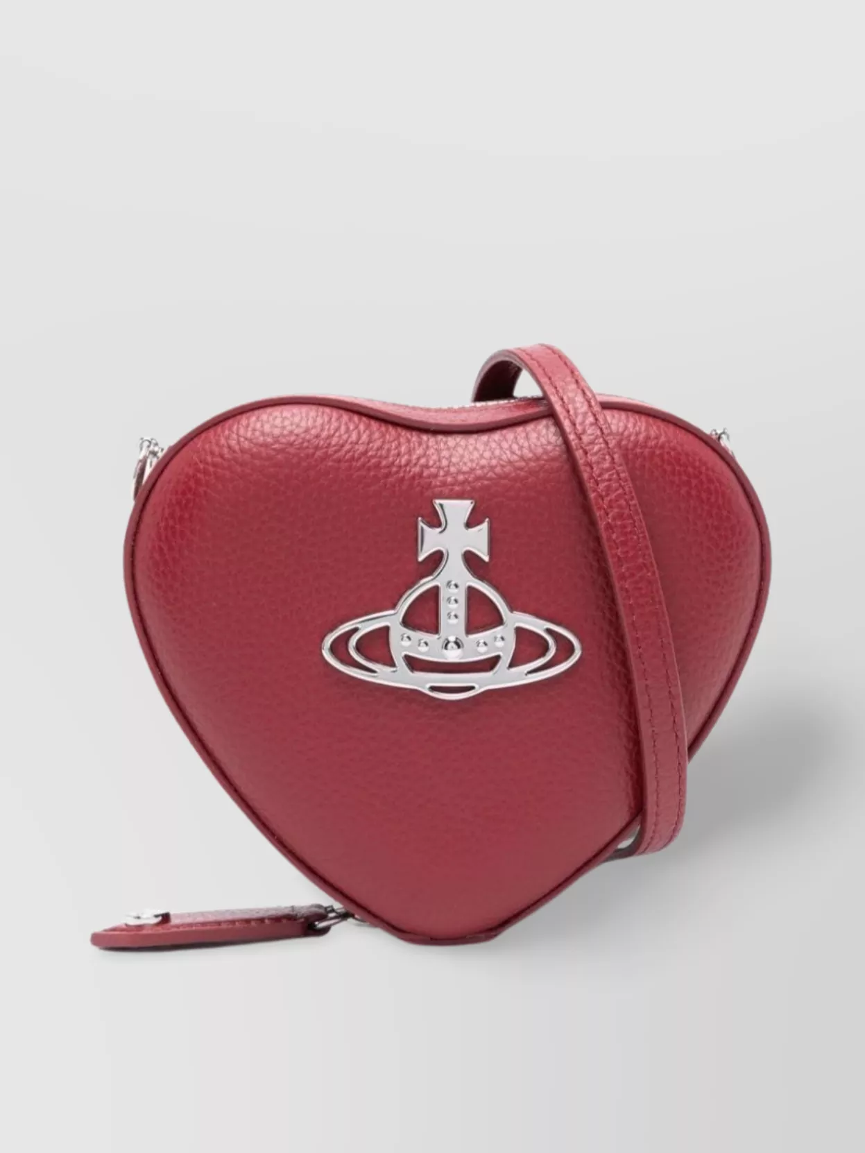 Shop Vivienne Westwood Heart Pebbled Shoulder Bag