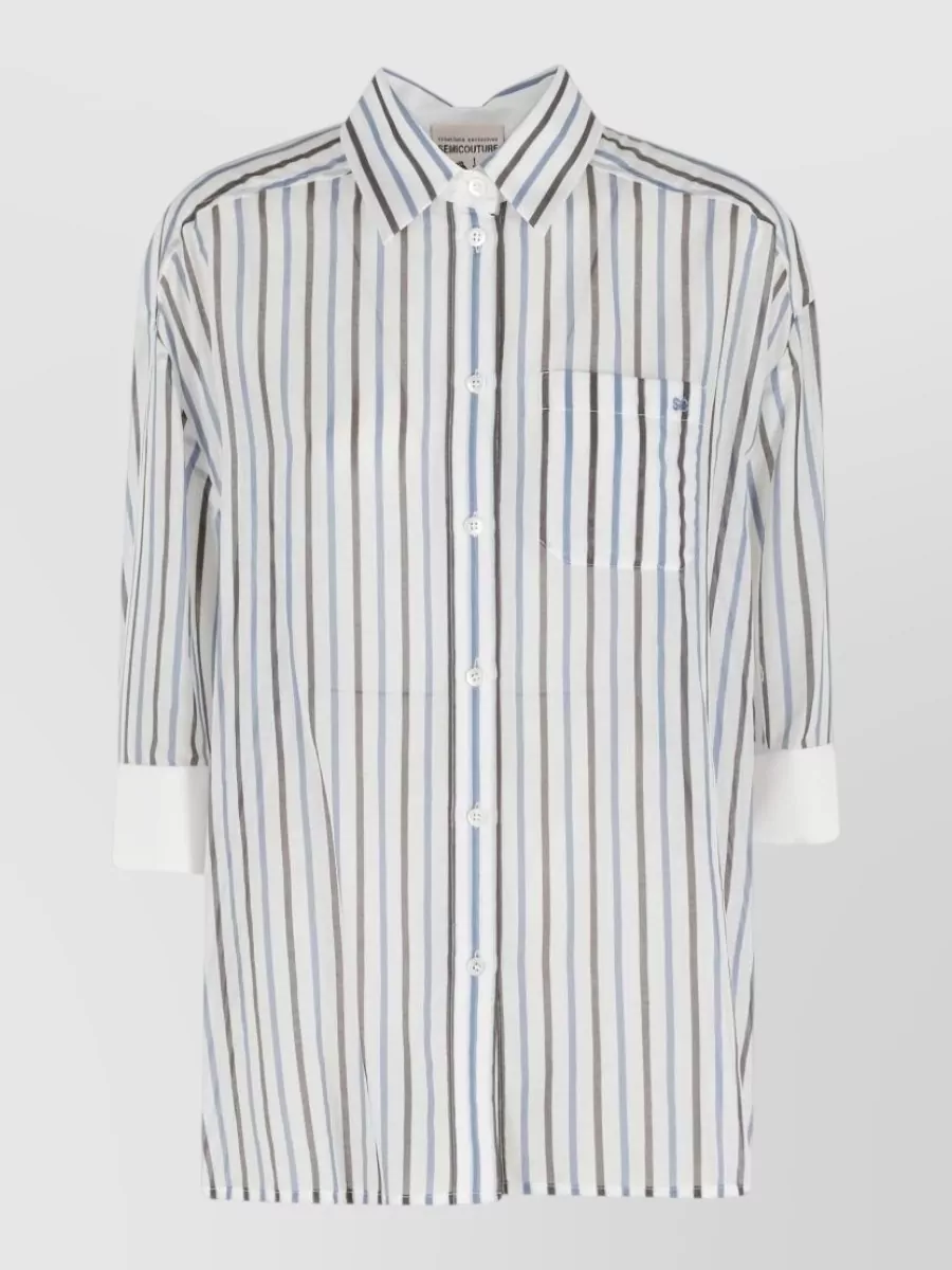 Semicouture Striped cotton shirt