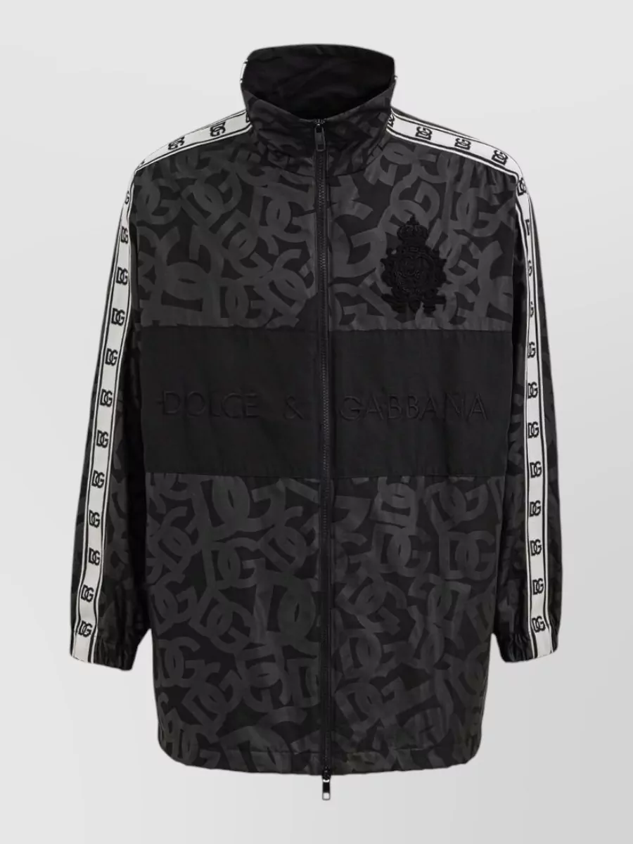 Dolce&Gabbana Logo embroidered track jacket