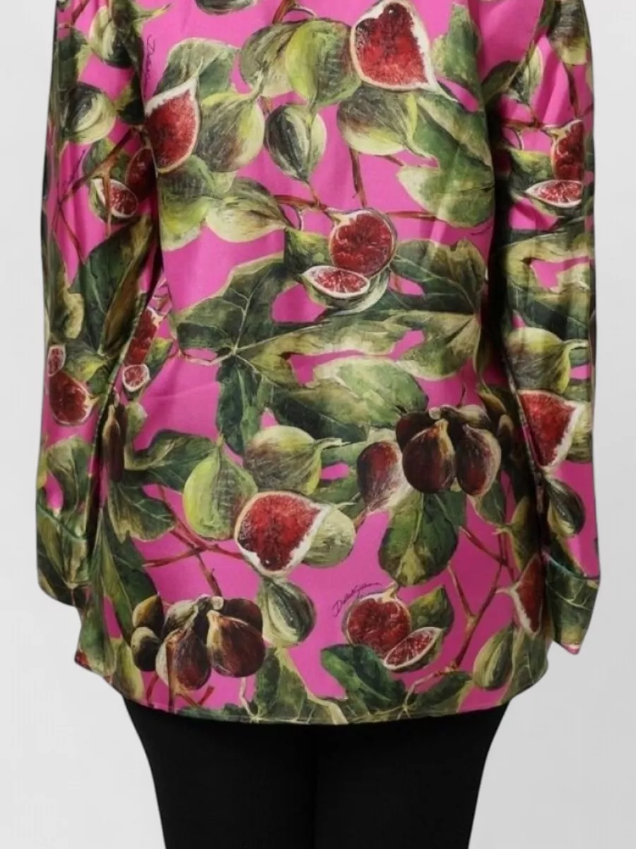Dolce&Gabbana Silk Fig Print Pyjama Shirt
