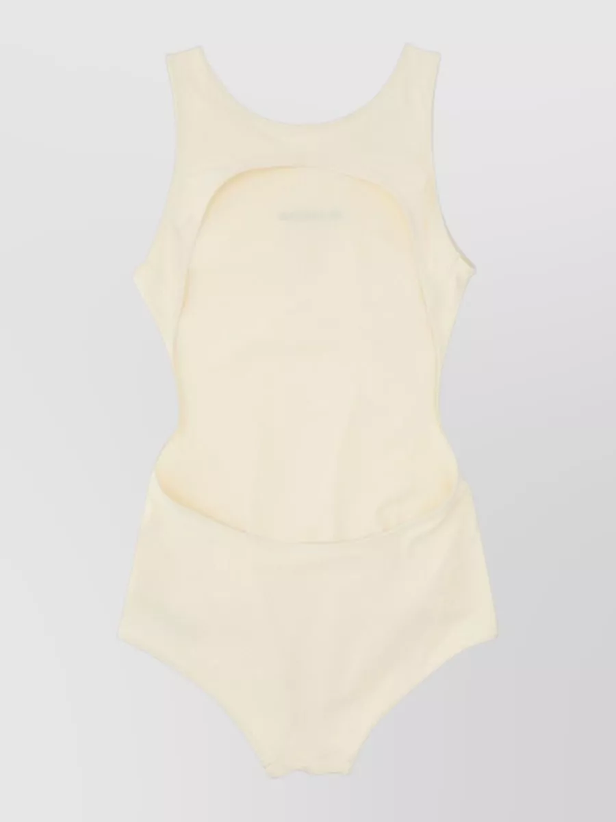 Jil Sander One Piece Swimsuit Logo Cut Out Sides