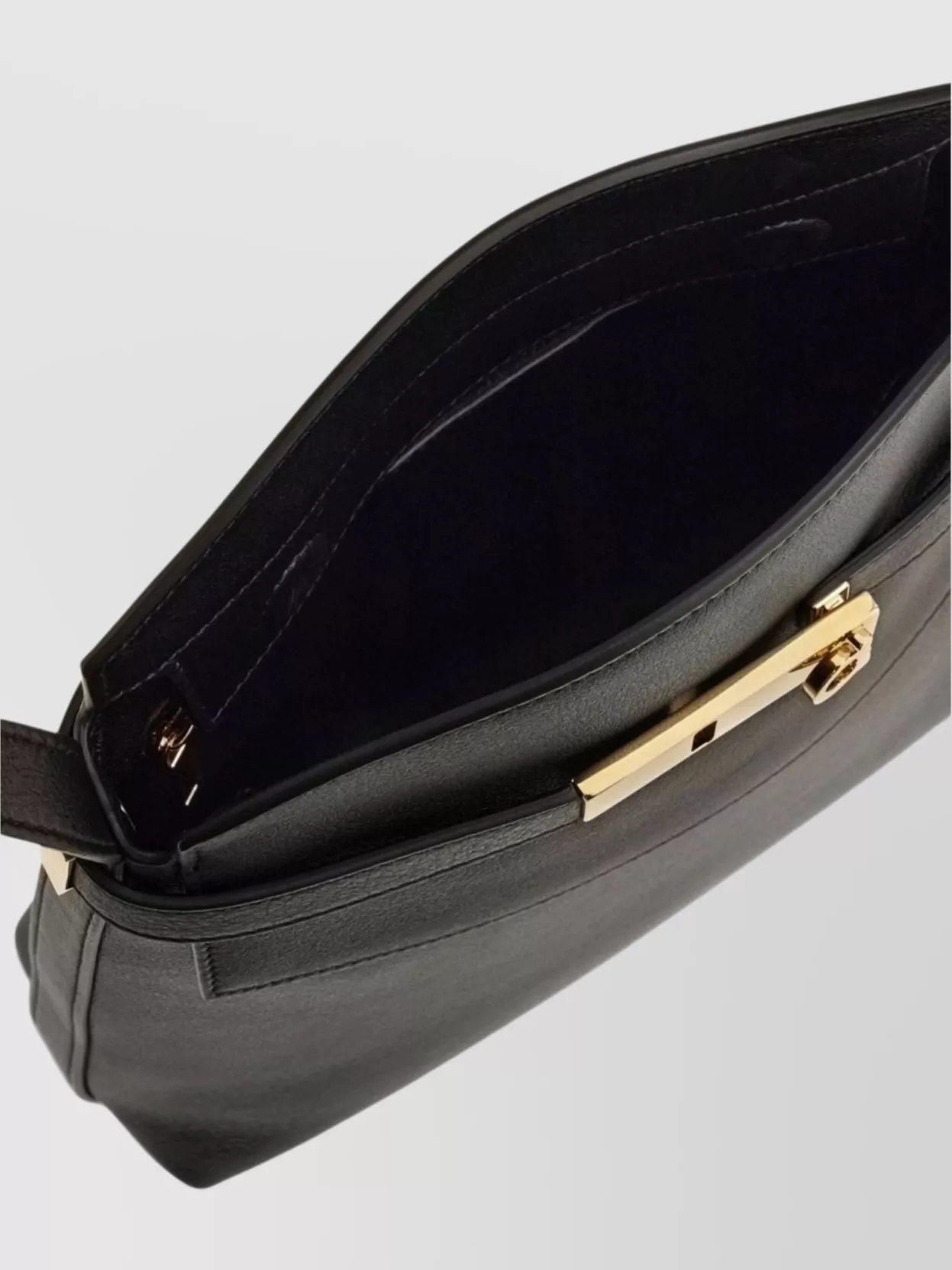 Ferragamo Calf Leather Cross-Body Bag With Top Handle