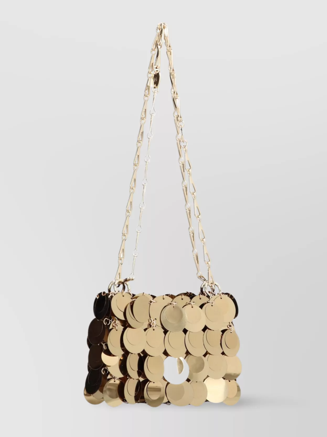 Rabanne Sequin Chain Nano Disc Bag