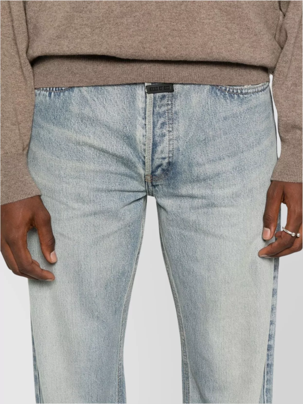 Fear Of God Straight Leg Denim Trousers With Belt Loops