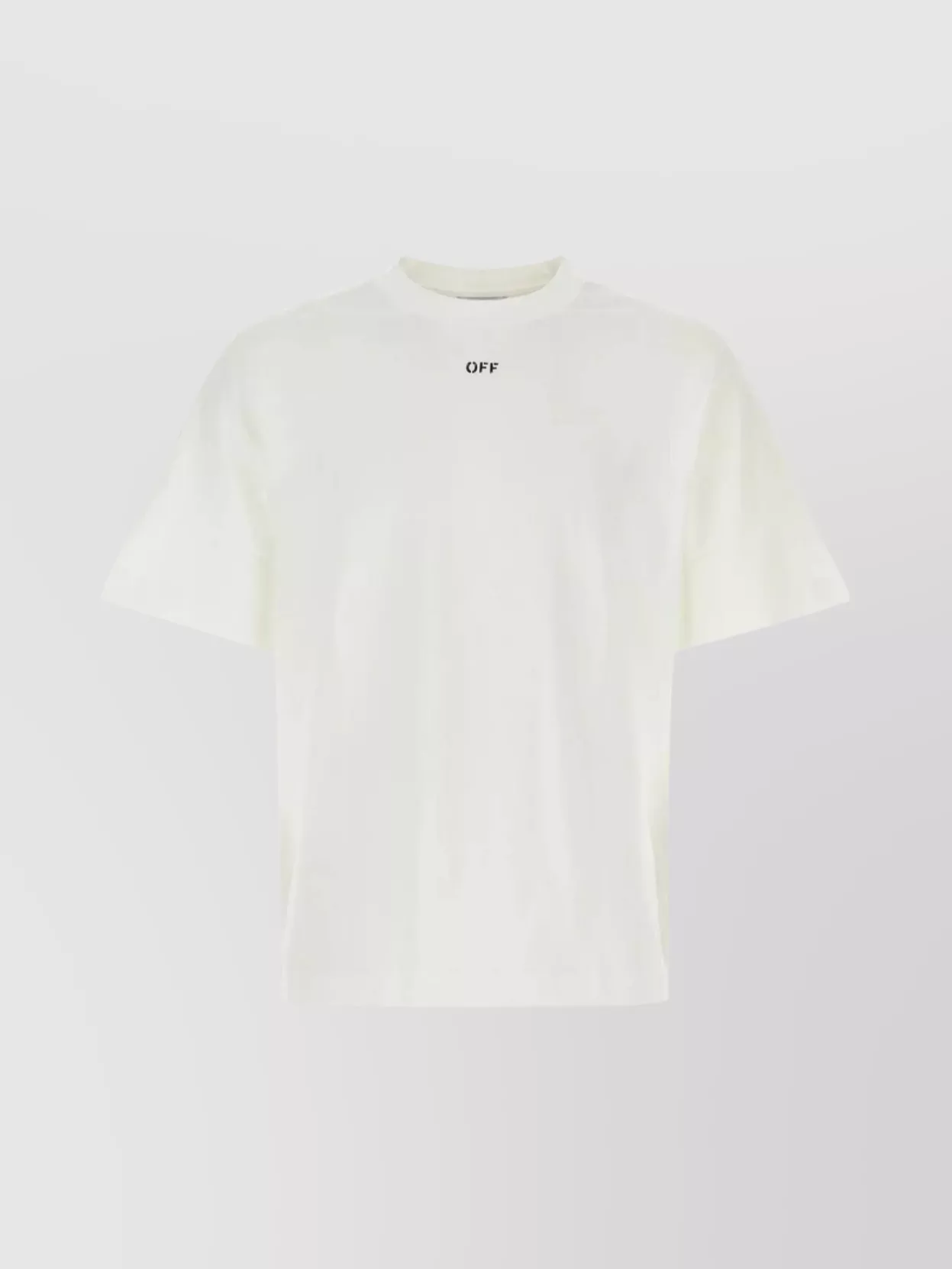 Shop Off-white Contrasting Print Oversize Crew-neck T-shirt In White