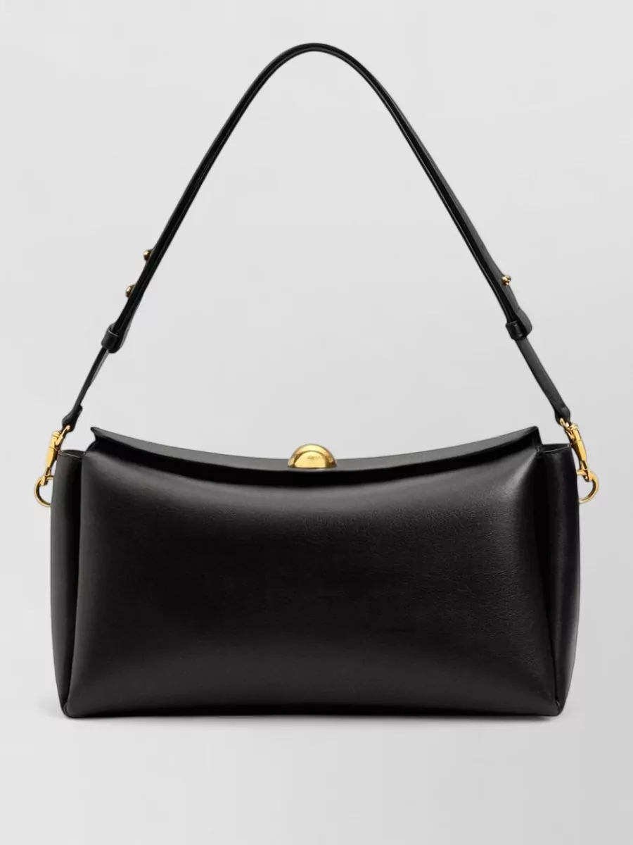 Ami Paris leather shoulder clutch bag