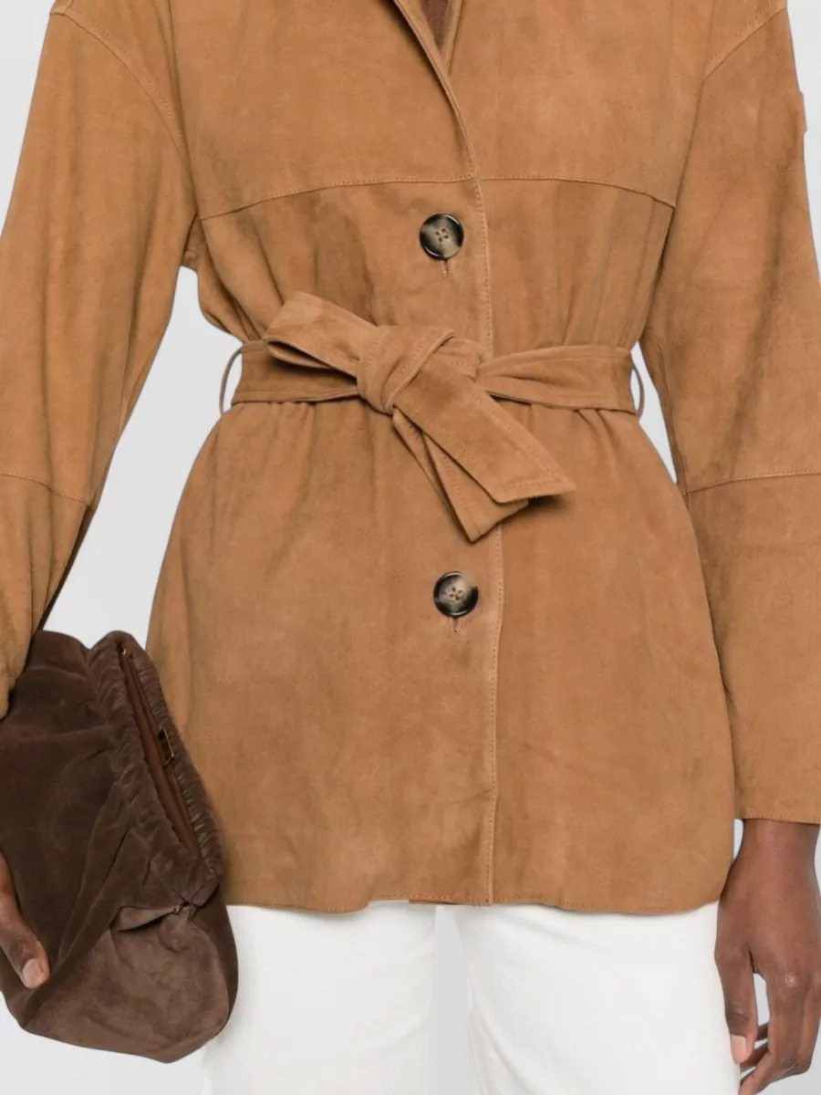 Peuterey Suede Belted Panelled Jacket