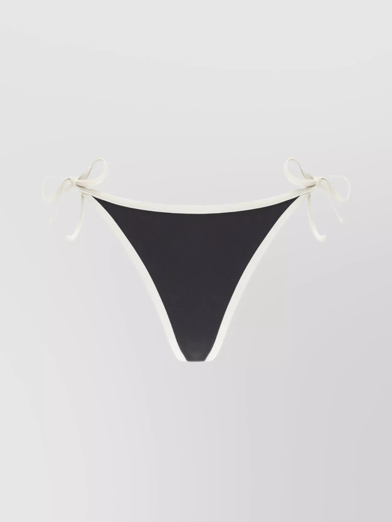 Brunello Cucinelli Swimwear With Contrast Trim And Side Tie Laces In Black